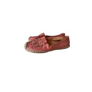 Tory Burch‎ Ines Espadrille Pink Leather Size 8 Women's